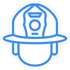 Vector Design Firefighter Helmet Icon Style