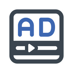 Advertisement video icon