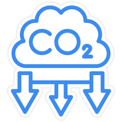 Vector Design CO2 Pollution Icon Style