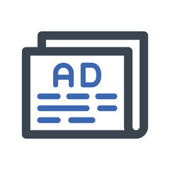 Advertisement newspaper icon