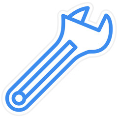 Vector Design Wrench Icon Style