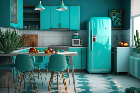 Amazing and classy images of kitchen interior design generated by AI tool 