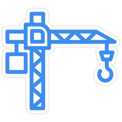 Obraz premium Vector Design Tower Crane Icon Style
