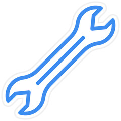 Vector Design Wrench Icon Style