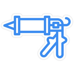 Vector Design Caulking Gun Icon Style