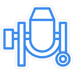 Vector Design Concerete Mixer Icon Style