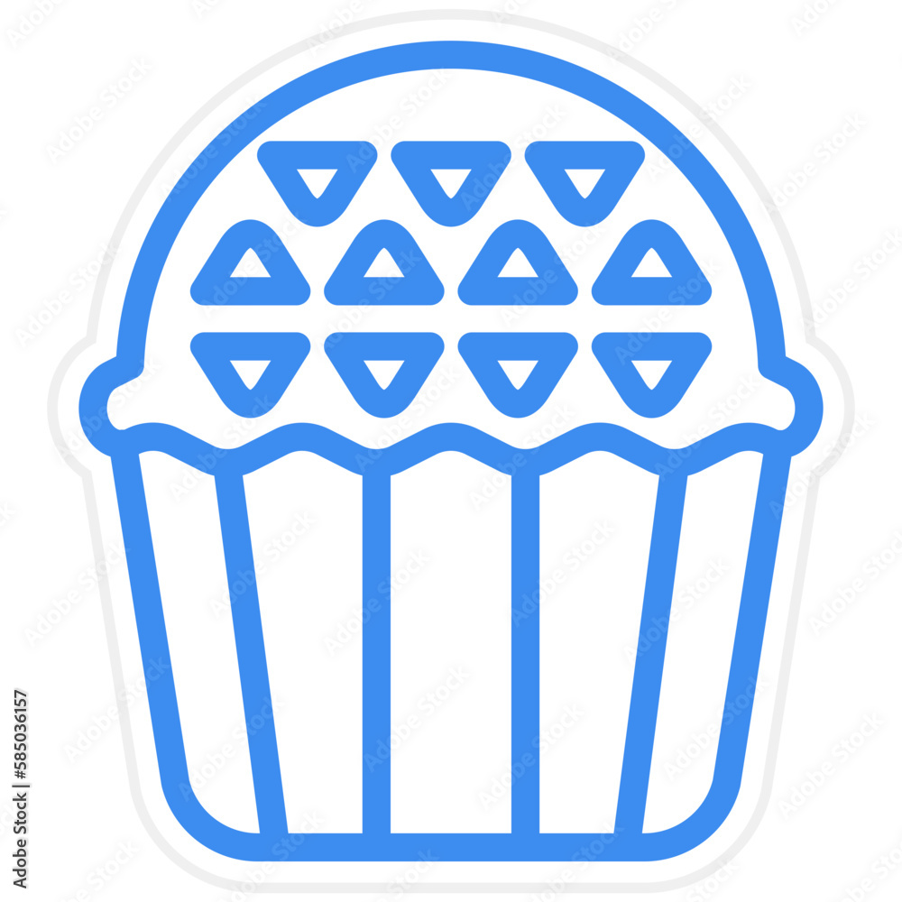 Sticker vector design muffin icon style