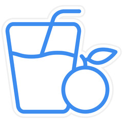 Vector Design Orange Juice Icon Style