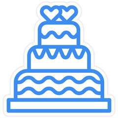 Vector Design Wedding Cake Icon Style