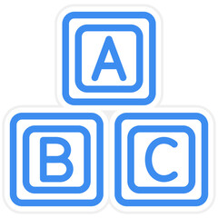 Vector Design ABC Blocks Icon Style