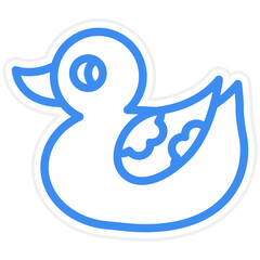 Vector Design Duck Toy Icon Style