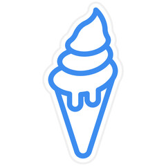 Vector Design Icecream Cone Icon Style