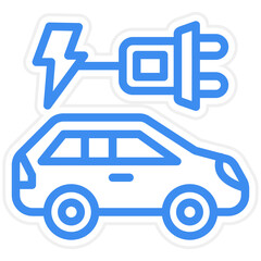 Vector Design Electric Car Icon Style