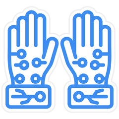Vector Design Wired Gloves Icon Style
