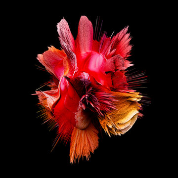 Bursting abstract 3D shape