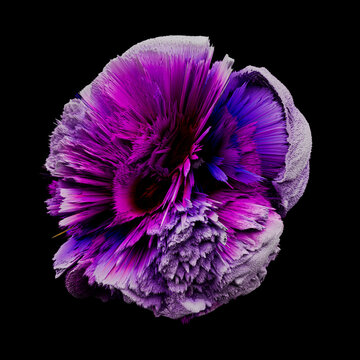 Bursting abstract 3D shape