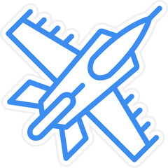 Vector Design Army Jet Icon Style