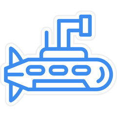 Vector Design Army Submarine Icon Style