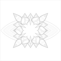 Mandala art for coloring book and art therapy. Doodle vector of flowers for coloring sheet for every age.