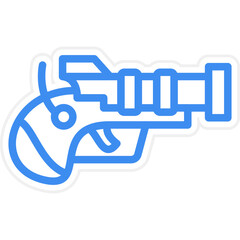 Vector Design Pirate Gun Icon Style
