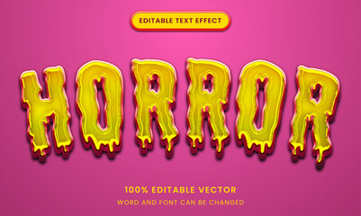 horror, thriller, mystery graphic style editable text effect