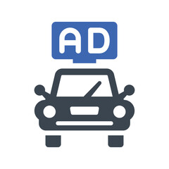 Obraz premium Advertisement car icon