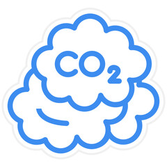 Vector Design CO2 Icon Style
