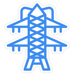 Vector Design Transmission Tower Icon Style