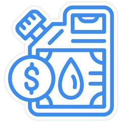 Vector Design Oil Price Icon Style