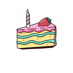 birthday cake with candle