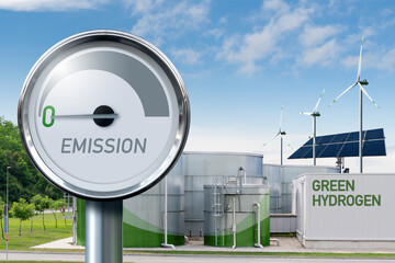 Green hydrogen production with zero emissions. Concept	