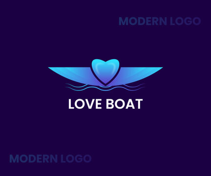 love boat modern logo design, logo for business