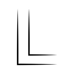 Logo letter l, icon axis alphabet logotype l emblem