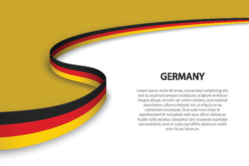 Wave flag of Germany with copyspace background