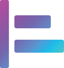 Fototapeta premium Left alignment Vector Icon Design Illustration