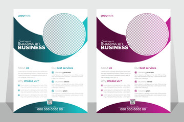 business flyer ,corporate flyer ,layout design  vector template design in a4 size layout design template design modran stylish circle adstract shape color full unique cerative agenacy flyer design set