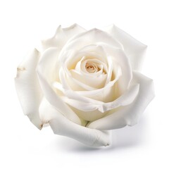 white rose isolated on white background