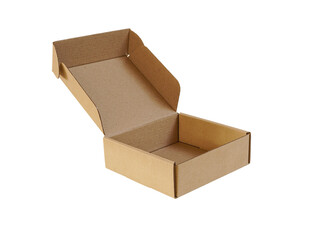 open cardboard box for product container in rectangle shape in png format