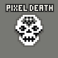 degital pixel skull, t-shirts design