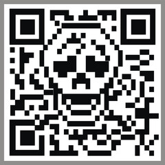 qr-code skull, t-shirts design
