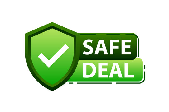 green shield safe deal badge clip art preview