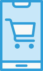 Online shopping Vector Icon Design Illustration