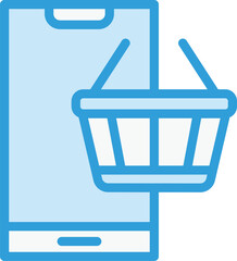 Online supermarket Vector Icon Design Illustration