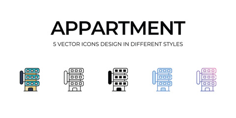 Appartment icon. Suitable for Web Page, Mobile App, UI, UX and GUI design.