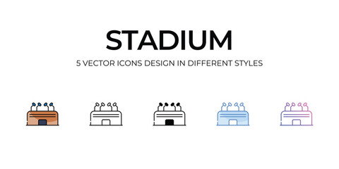 Stadium icon. Suitable for Web Page, Mobile App, UI, UX and GUI design.