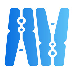 clothes peg gradient icon