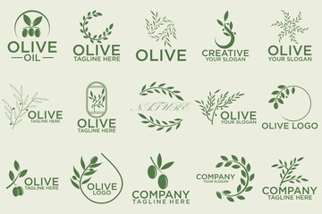 olive branch logo design with green logo