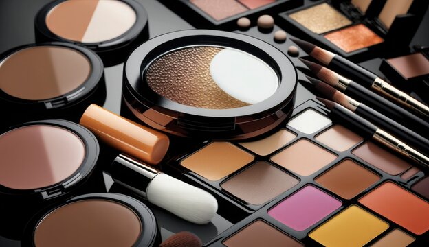Close up make up products, Generative Ai