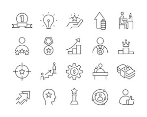 Business and Success Icons - Vector Line. Editable Stroke.