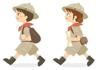 歩く探検隊の子どもたち